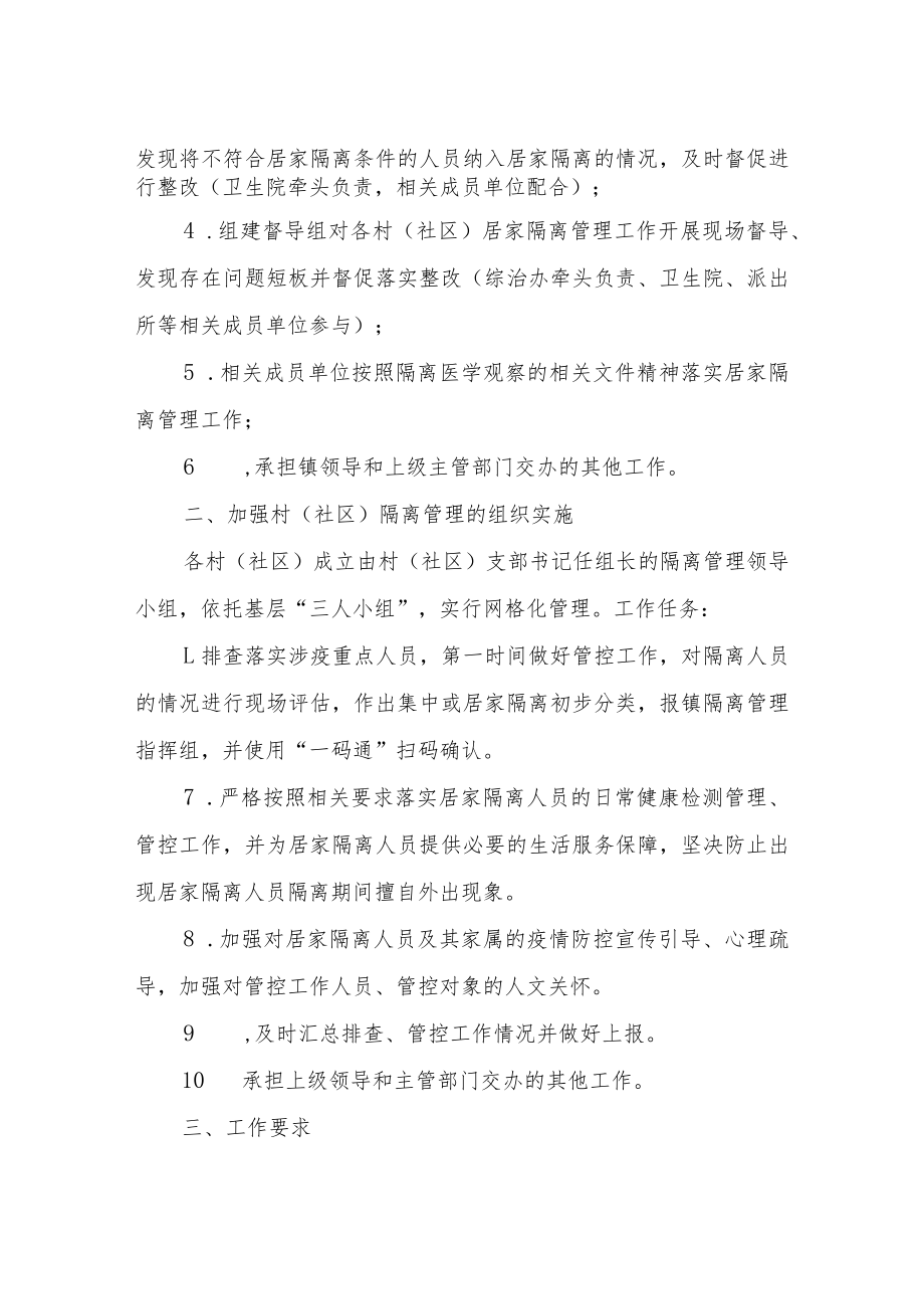 XX镇居家隔离管理工作专班工作方案.docx_第2页