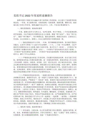 党组书记2022年度述职述廉报告.docx