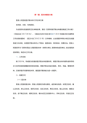 人民医院医疗联合体工作总体方案汇编.docx