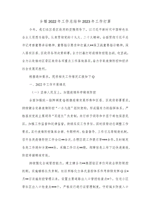 乡镇2022年工作总结和2023年工作打算.docx