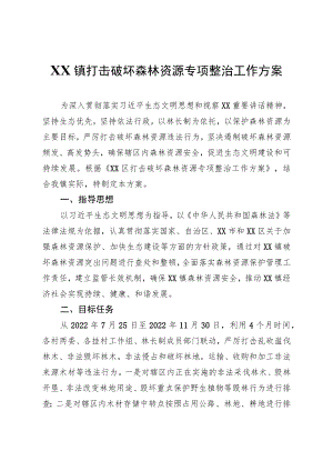 XX镇打击破坏森林资源专项整治工作方案.docx