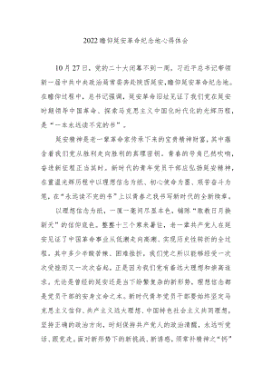 2022瞻仰延安革命纪念地心得体会3篇.docx