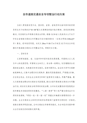 全市道路交通安全专项整治行动方案.docx