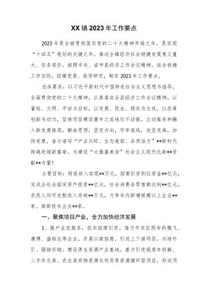 xx镇2023年工作要点.docx