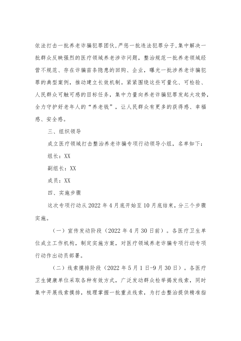 XX区卫生健康局打击整治医疗领域养老诈骗专项工作实施方案.docx_第2页