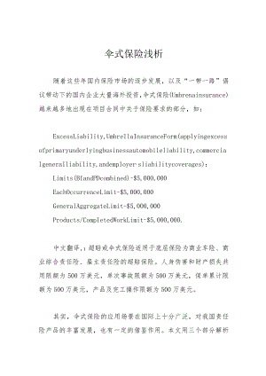 伞式保险浅析.docx