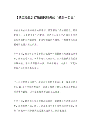 【典型经验】打通便民服务的“最后一公里”.docx
