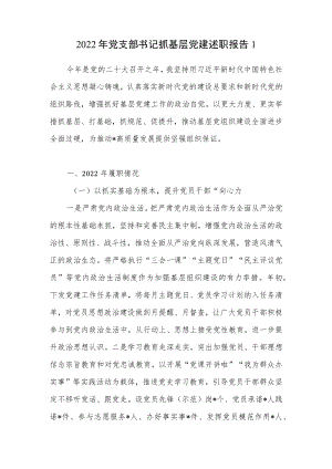 党支部书记2022-2023年度抓基层党建述职报告3篇.docx