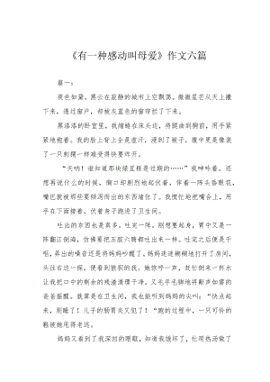 《有一种感动叫母爱》作文六篇.docx