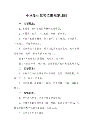 中学学生仪容仪表规范细则.docx