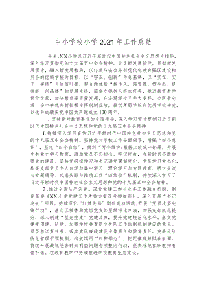 中小学校小学2021年工作总结.docx