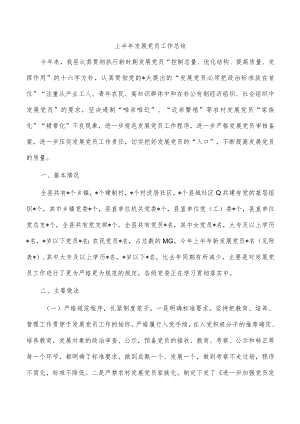 上半年发展党员工作总结.docx