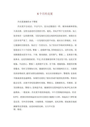 6个月约克夏.docx