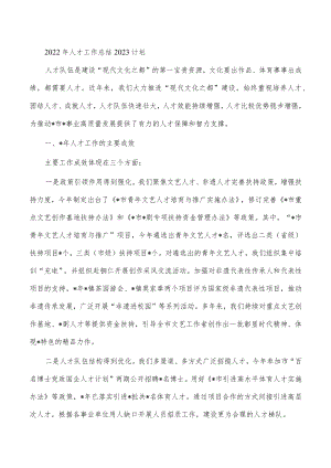 2022年人才工作总结2023计划.docx