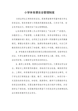 小学体育课安全管理制度.docx