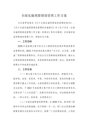 全面实施预算绩效管理工作方案.docx