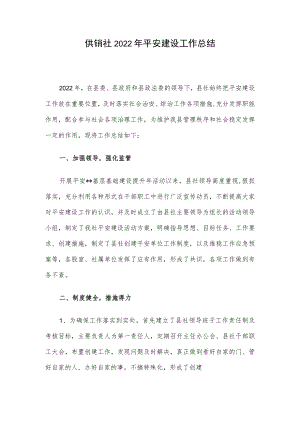 供销社2022年平安建设工作总结.docx