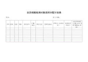 全员核酸检测对象采样分配计划表.docx
