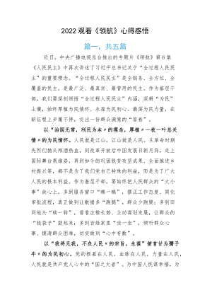 2022观看《领航》心得感悟.docx
