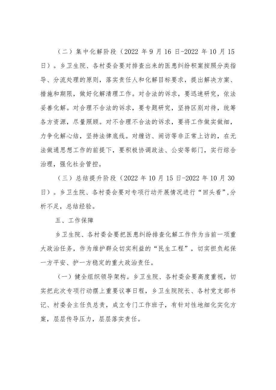 XX乡家庭医患纠纷排查化解专项行动实施方案.docx_第2页