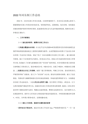 2022年河长制工作总结.docx