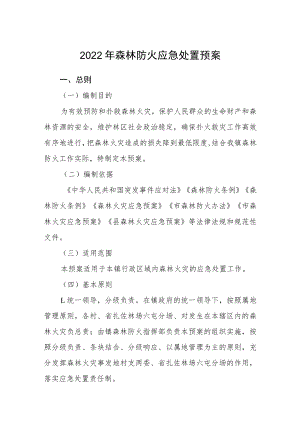 2022年森林防火应急处置预案.docx