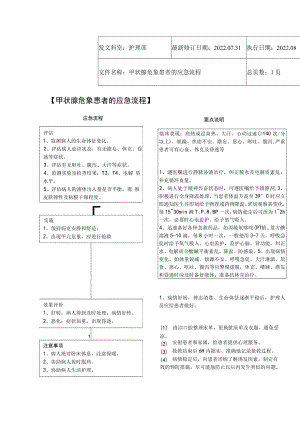 2022年9月《甲状腺危象患者的应急流程》.docx