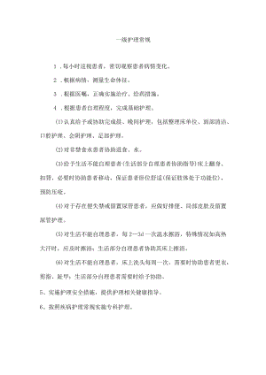 一级护理常规.docx