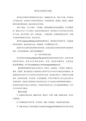 喉外伤及异物诊疗规范.docx
