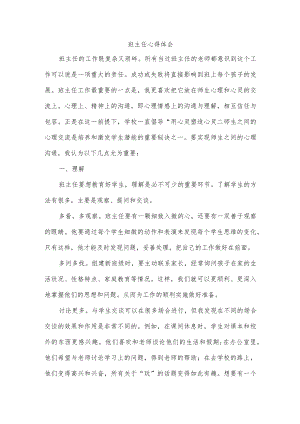 班主任心得体会.docx