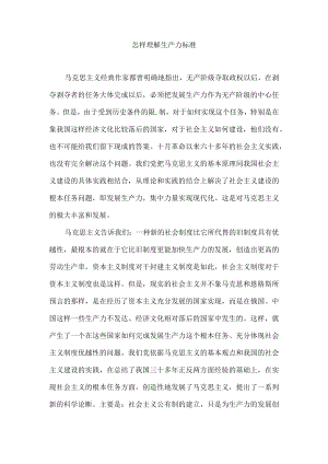 怎样理解生产力标准.docx