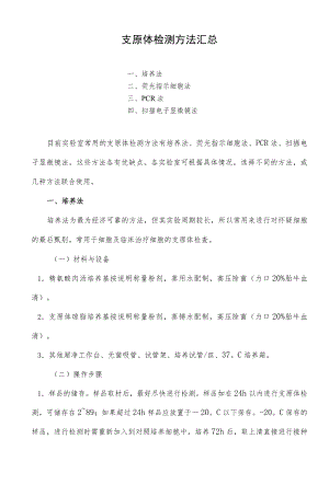 支原体检测方法汇总.docx