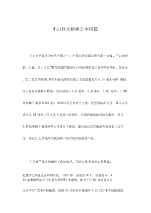 小口径步枪弹之中国篇.docx