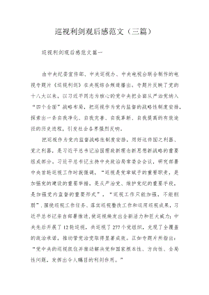 巡视利剑观后感范文（三篇）.docx