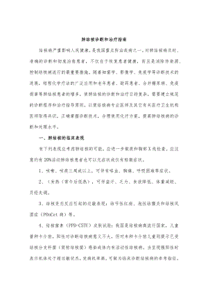 肺结核诊断和治疗指南.docx