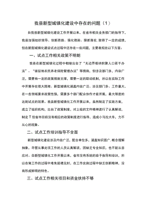 新型城镇化存在的问题.docx