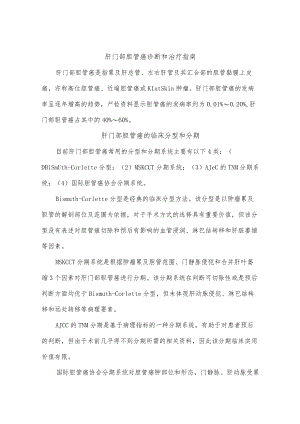 肝门部胆管癌诊断和治疗指南.docx