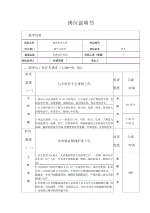 新生儿病区夜班岗位说明书（护理）.docx
