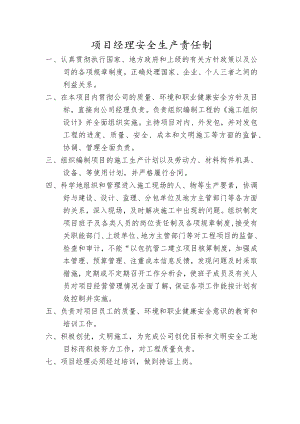 项目经理安全生产责任制.docx