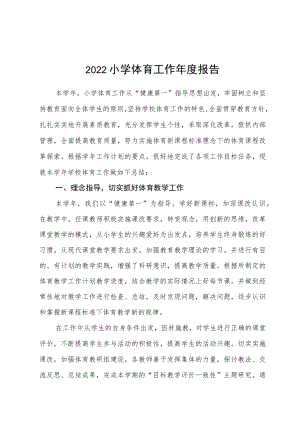 2022小学体育工作报告.docx
