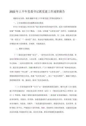 2022上半党委书记抓党建工作述职报告.docx