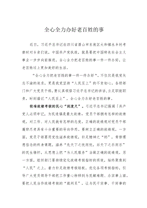 全心全力办好老百姓的事.docx
