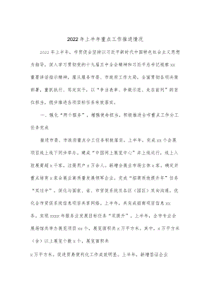 2022上半重点工作推进情况.docx