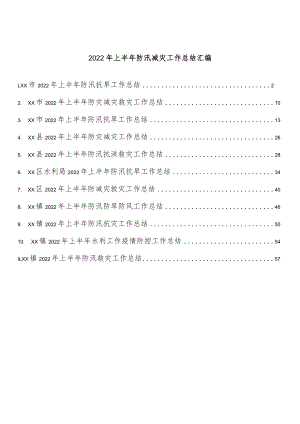 2022上半防汛减灾工作总结汇编（11篇 ）.docx