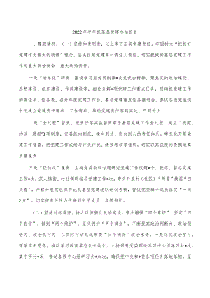 2022半抓基层党建总结报告.docx