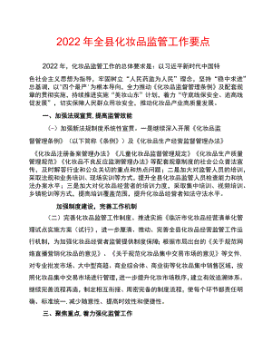 2022全县化妆品监管工作要点.docx