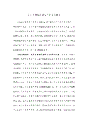 公务员初任培训心得体会供借鉴.docx