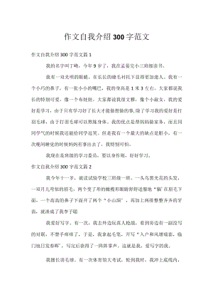 作文自我介绍300字范文.docx