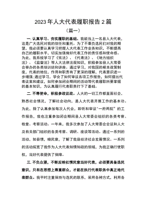 2023年人大代表履职报告2篇.docx