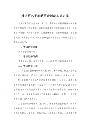 推进百名干部助百企活动实施方案.docx